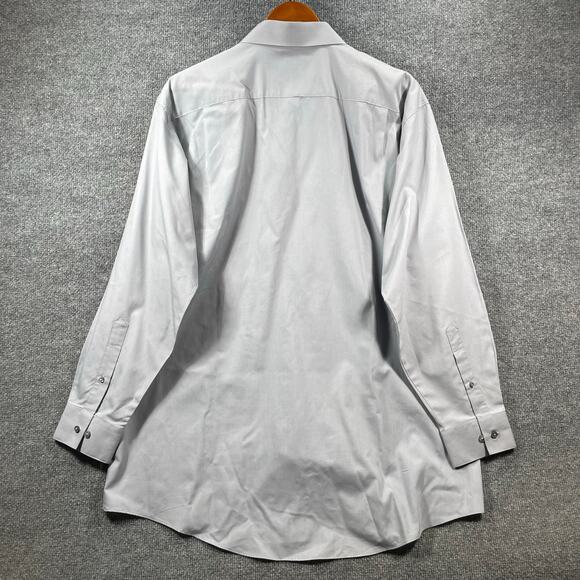 J. Ferrar Slim Fit Dress Shirt Men's XL 17-17.5 34-35 Gray Business Formal READ - Picture 12 of 13